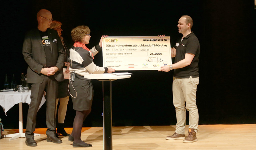 Sigma vinner Stora IT-kompetenspriset 2014 - priset en utbildningscheck.